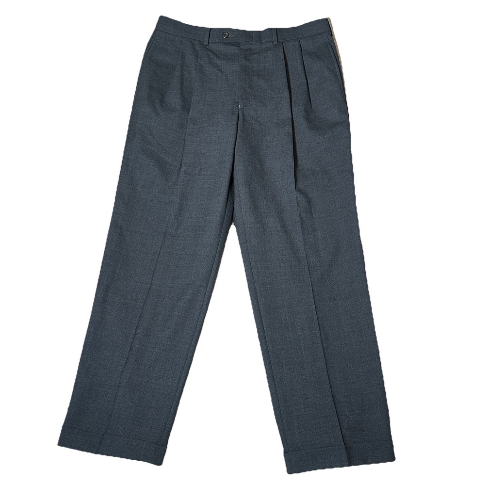 Lauren Ralph Lauren Men's Size 36x30 Cuffed‎ Gray Total Comfort Wool Pants